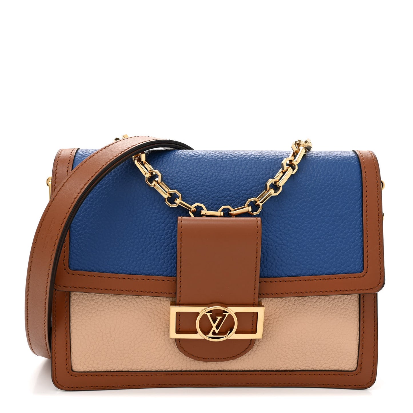 Taurillon Dauphine MM Blue Beige