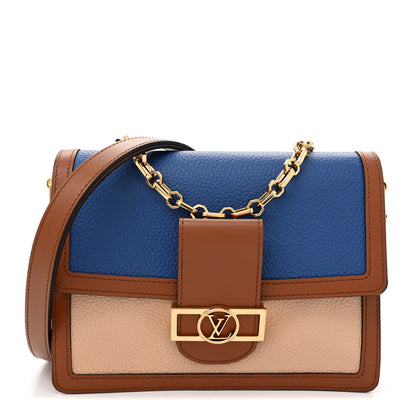 Louis Vuitton Taurillon Dauphine MM Blue Beige 1 of 11