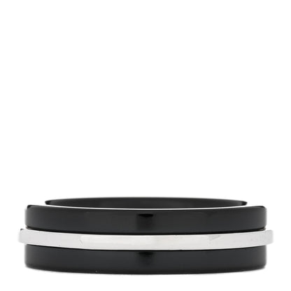Tiffany Sterling Silver Titanium Tiffany T Wide Band Ring 56 7.5 3 of 5