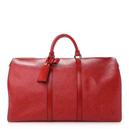 Louis Vuitton Epi Keepall 50 Castillan Red 1 of 12