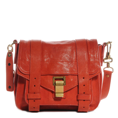 Proenza Schouler Leather PS1 Mini Pouch Messenger Bag Orange 1 of 11