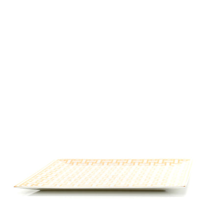 Hermes Porcelain Mosaique au 24 Square Plate Gold 5 of 5