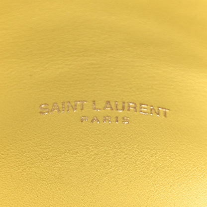 Saint Laurent Canvas Quilted Toy Loulou Puffer Monogram Chain Satchel Jaune Citron 6 of 9