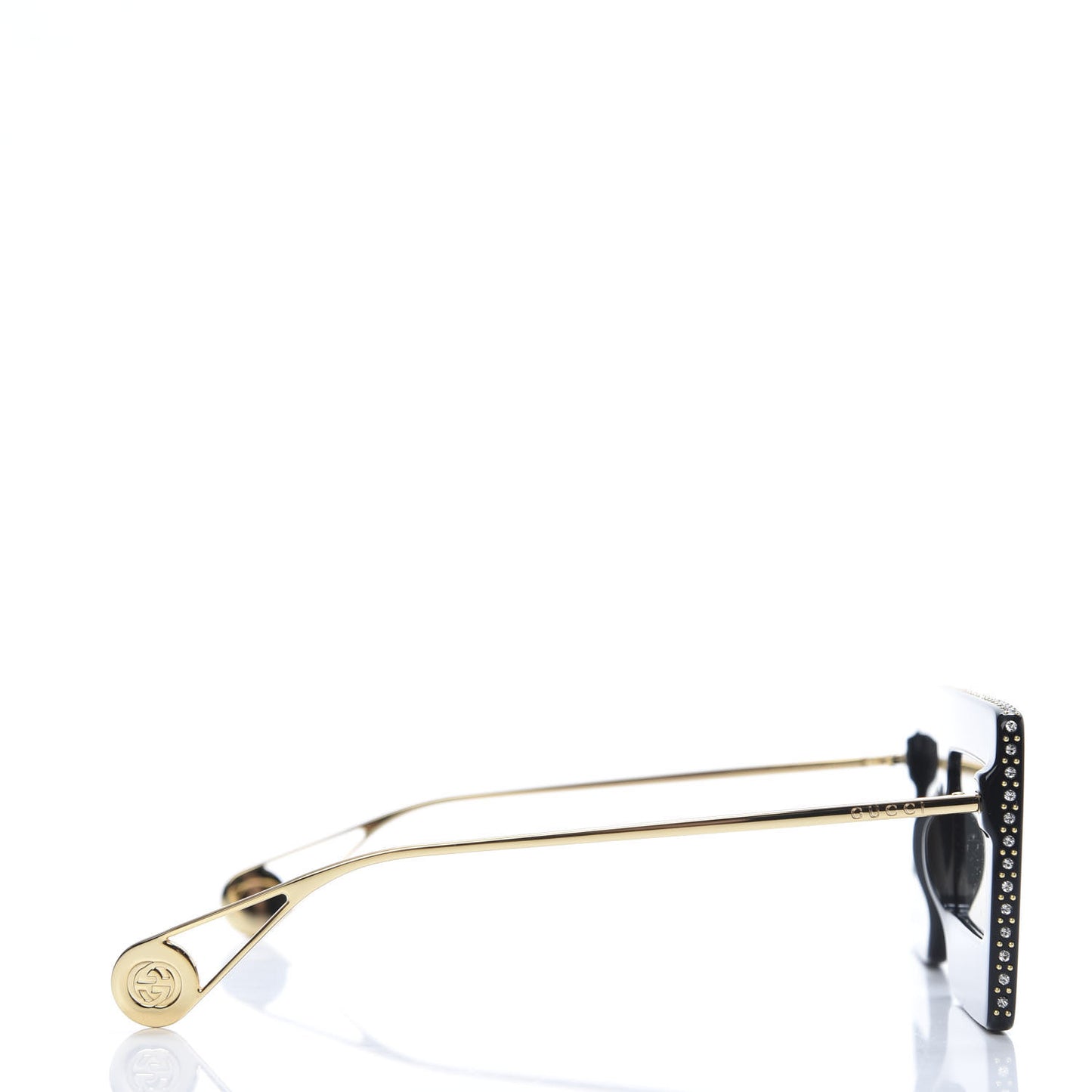 Acetate Crystal Mask-Frame Sunglasses GG0431S Black