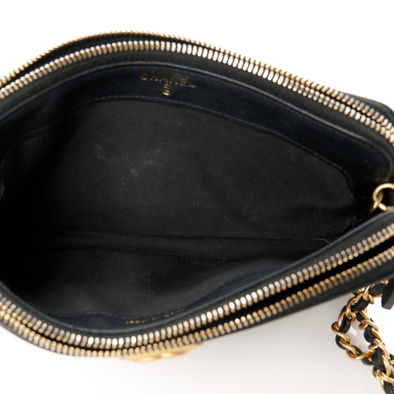 Chanel Lambskin Quilted Small Boy Clutch With Chain Black 7 of 13