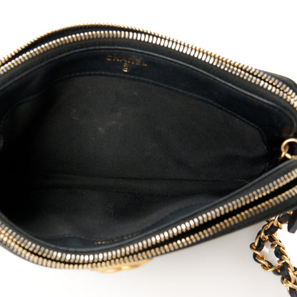Chanel Lambskin Quilted Small Boy Clutch With Chain Black 7 of 13