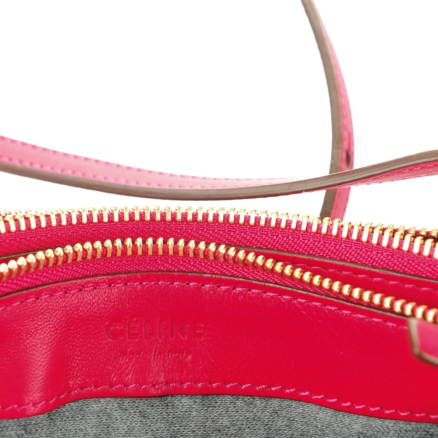 Lambskin Large Trio Crossbody Bag Fuchsia