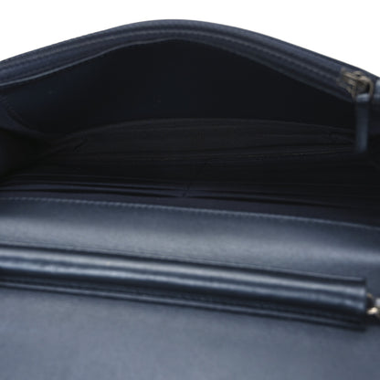 Chanel Iridescent Calfskin Quilted Boy Wallet On Chain WOC Blue 5 of 12