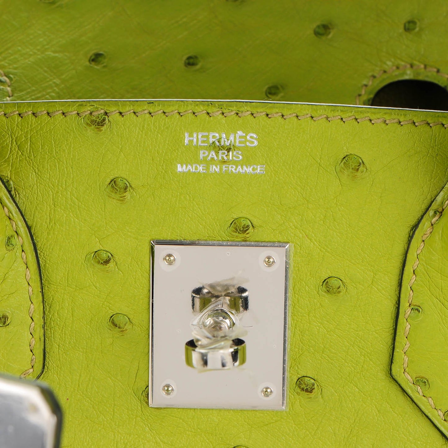 Ostrich Birkin 30 Vert Anis