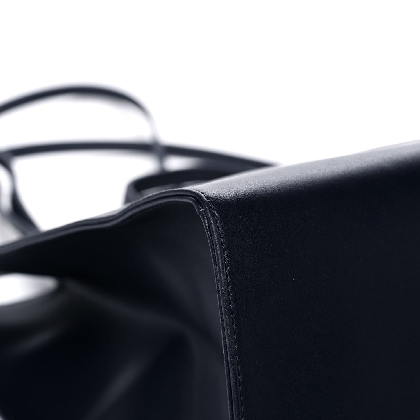 Vegan Leather Large Shopping Bag Navy