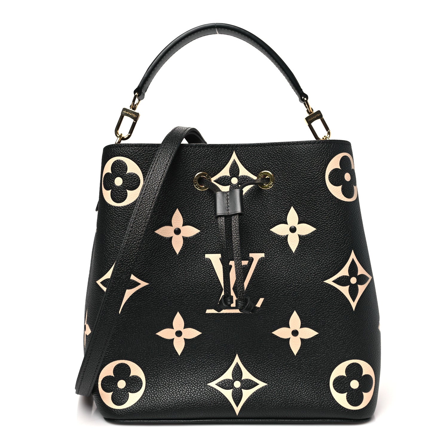 Louis Vuitton Empreinte Monogram Giant Neonoe MM Black Beige 1 of 10