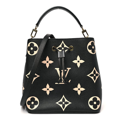 Louis Vuitton Empreinte Monogram Giant Neonoe MM Black Beige 1 of 10