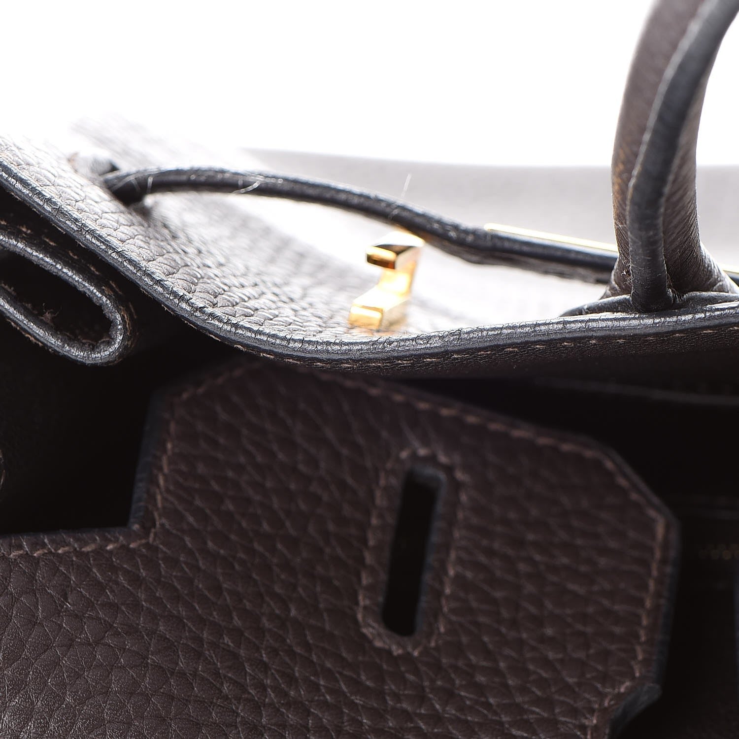 Hermes Taurillon Clemence Birkin 30 Chocolate 39 of 48