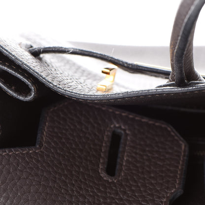 Hermes Taurillon Clemence Birkin 30 Chocolate 39 of 48