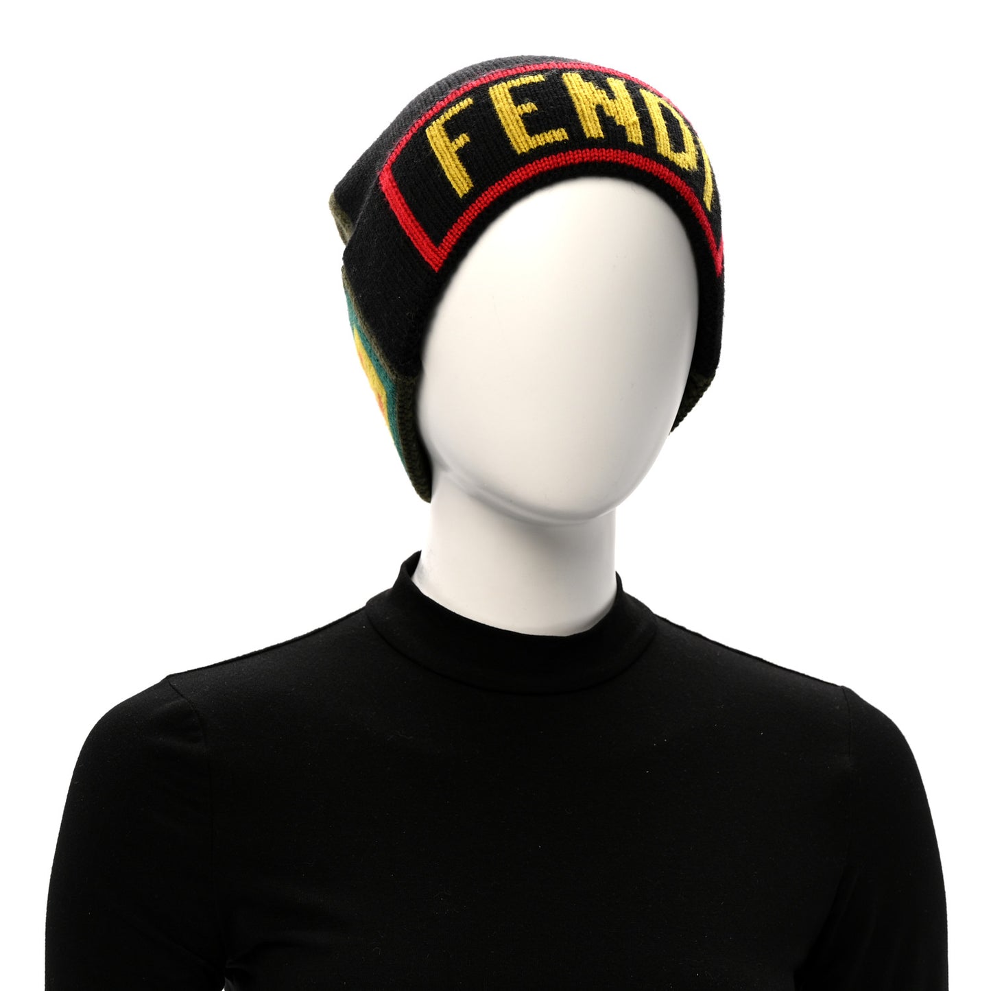 Wool Logo Beanie Black Multicolor