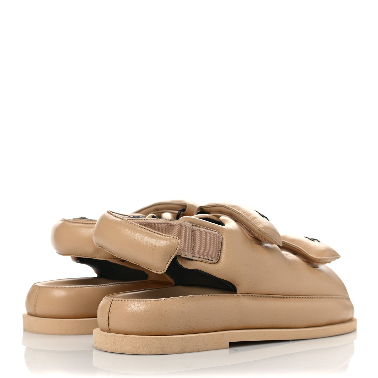 Chanel Lambskin Puffer Dad Sandals 39.5 Beige 4 of 9