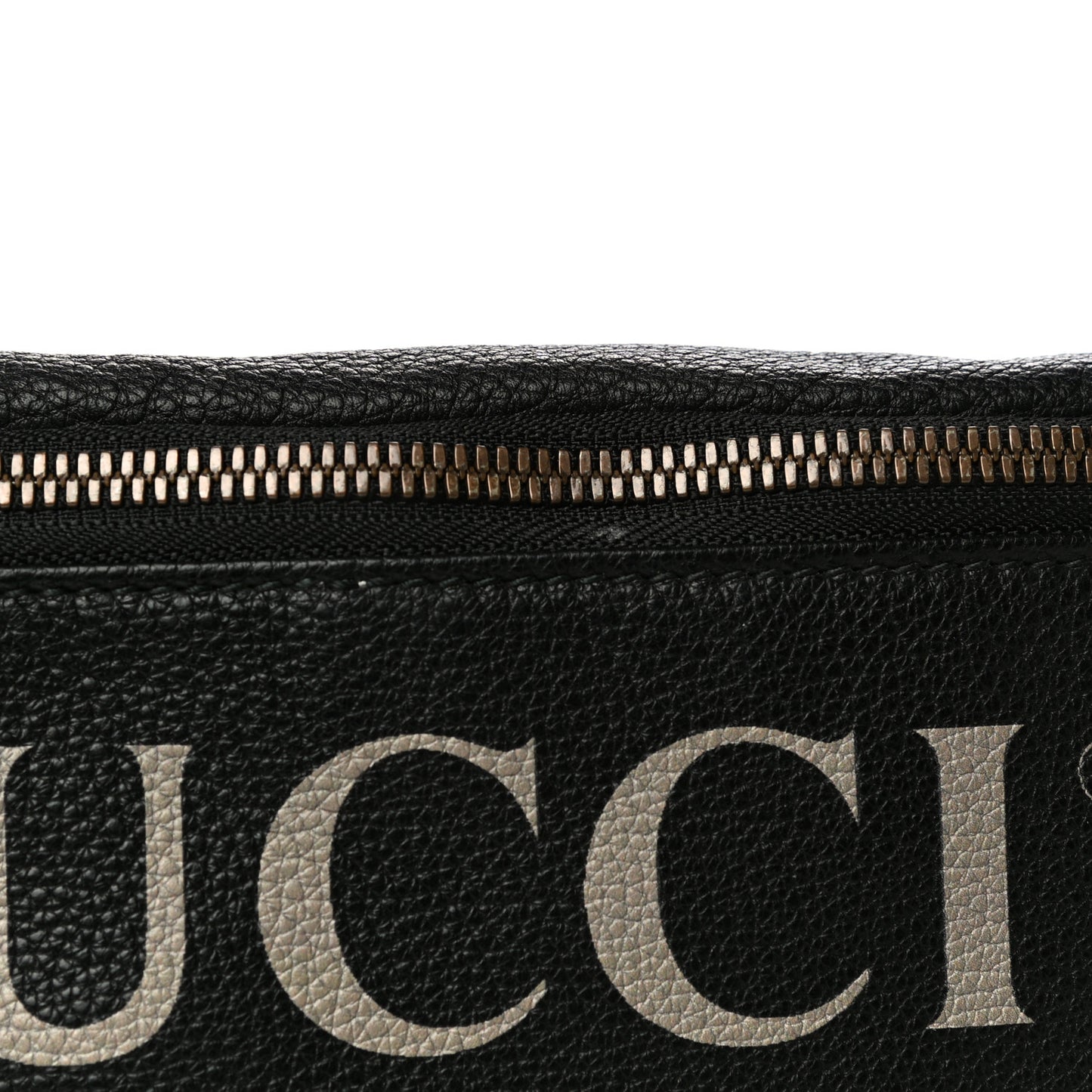 Grained Calfskin Logo Belt Bag Black