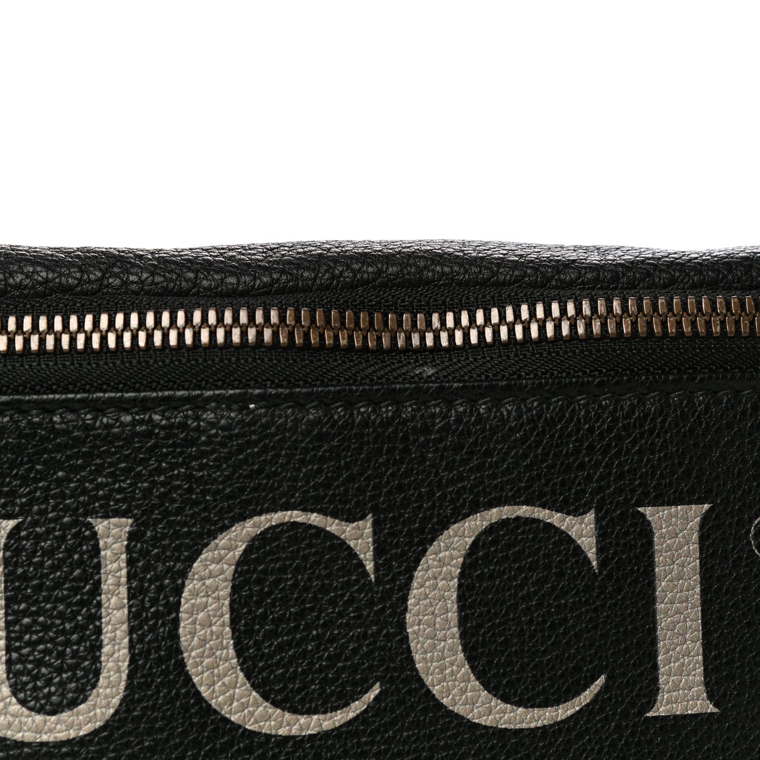 Gucci Grained Calfskin Logo Belt Bag Black 12 of 13