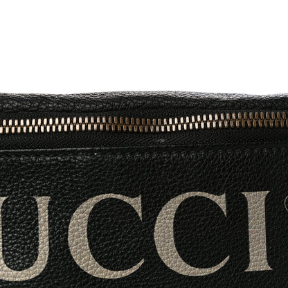 Gucci Grained Calfskin Logo Belt Bag Black 12 of 13