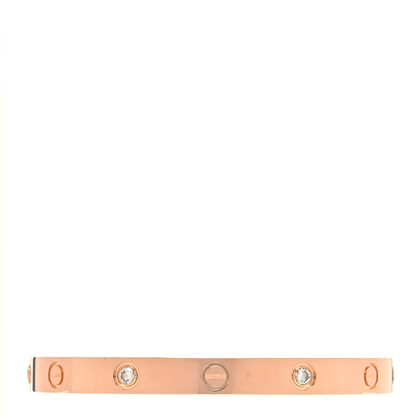 18K Pink Gold 4 Diamond LOVE Bracelet 17