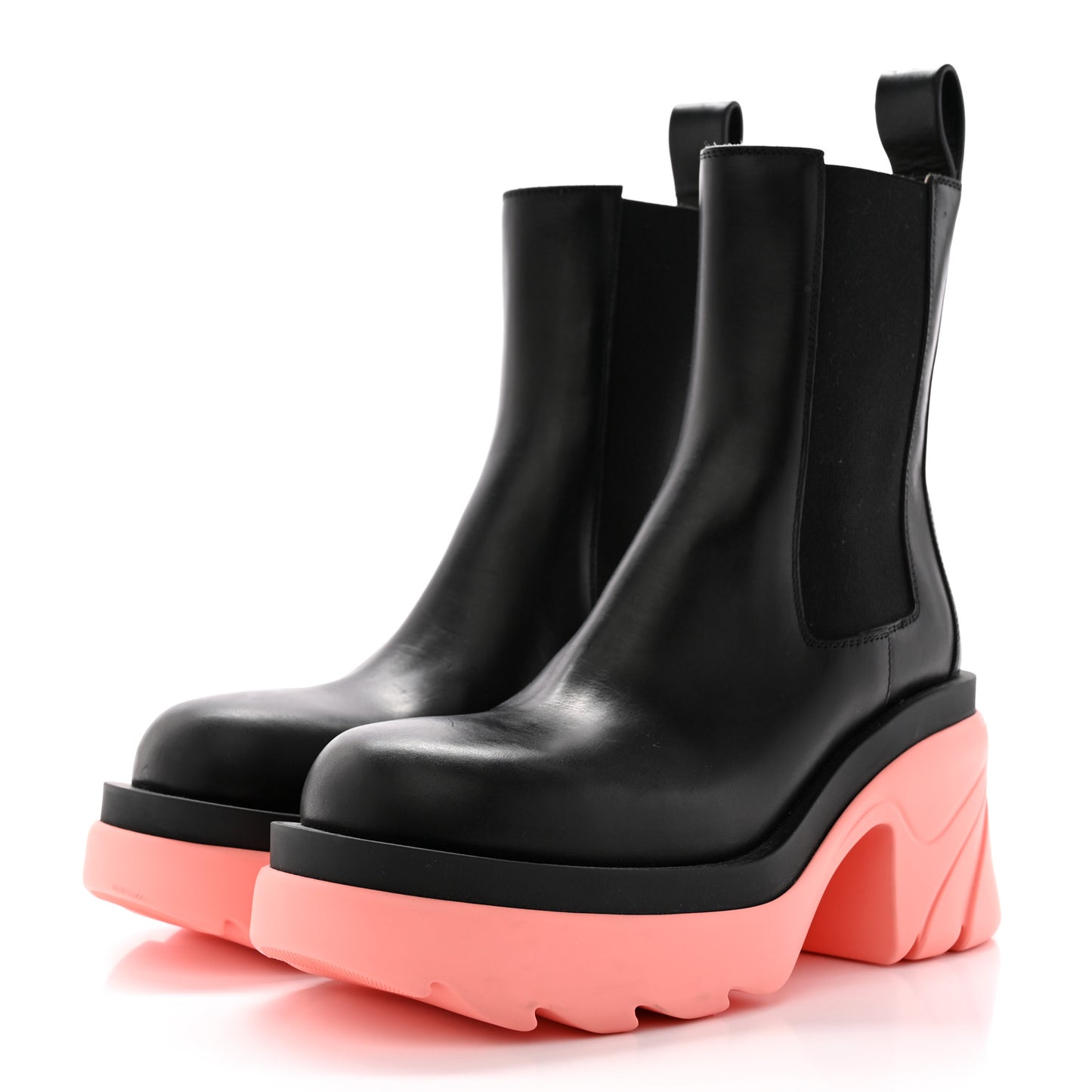 Calfskin The Flash Chelsea Boots 38 Black Flamingo