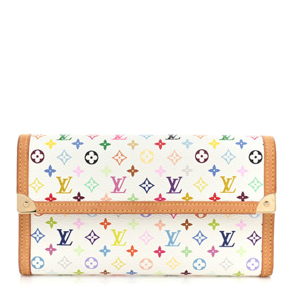 Louis Vuitton Monogram Multicolor Porte Tresor International Wallet White 1 of 10