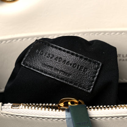 Saint Laurent Calfskin Y Quilted Monogram Medium Loulou Chain Satchel Crema Soft 8 of 10