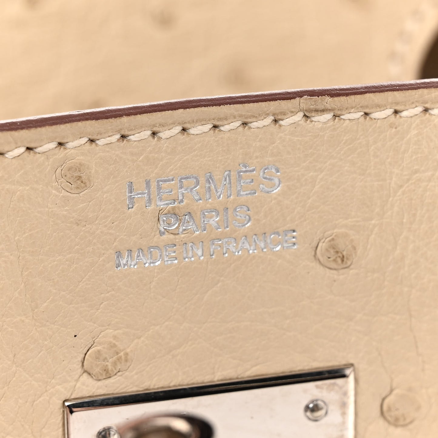 Ostrich Birkin 30 Parchemin