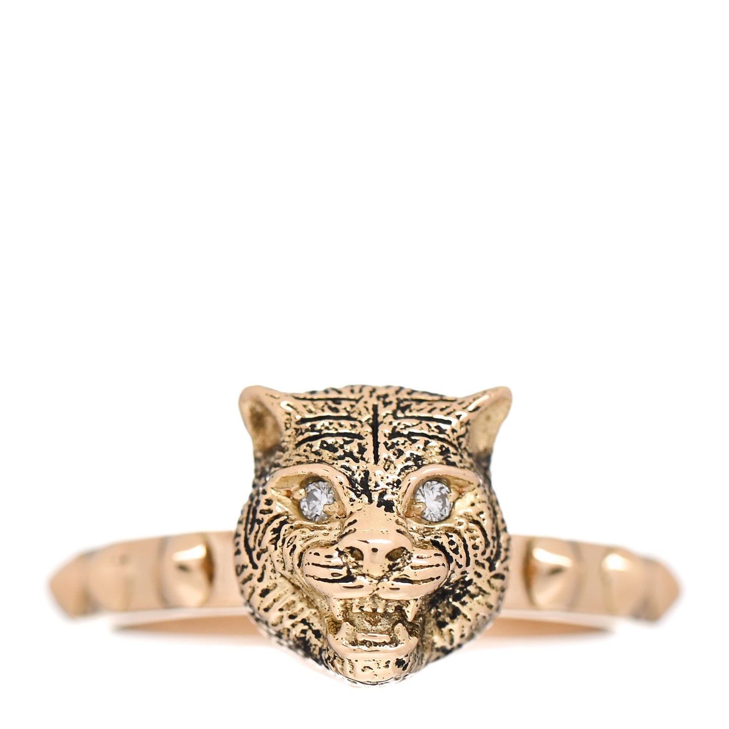 18K Yellow Gold Diamond Le Marché Des Merveilles Feline Ring 52 6