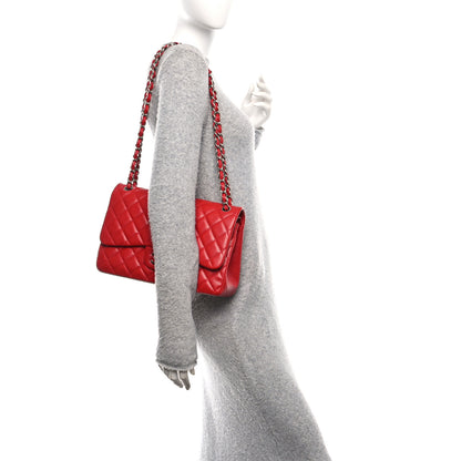 Chanel Caviar Quilted Jumbo Double Flap Red 2 of 12