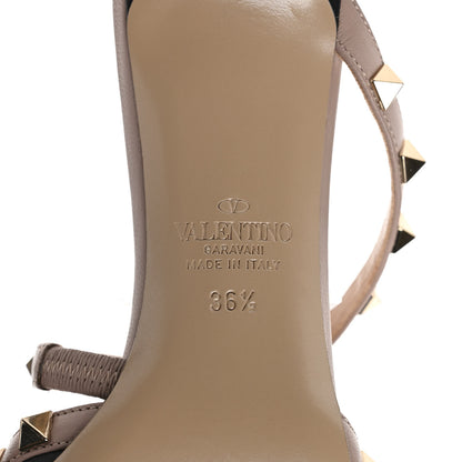Valentino Garavani Calfskin Nappa Rockstud Cross Strap 50mm Mules 36.5 Black Poudre 6 of 8