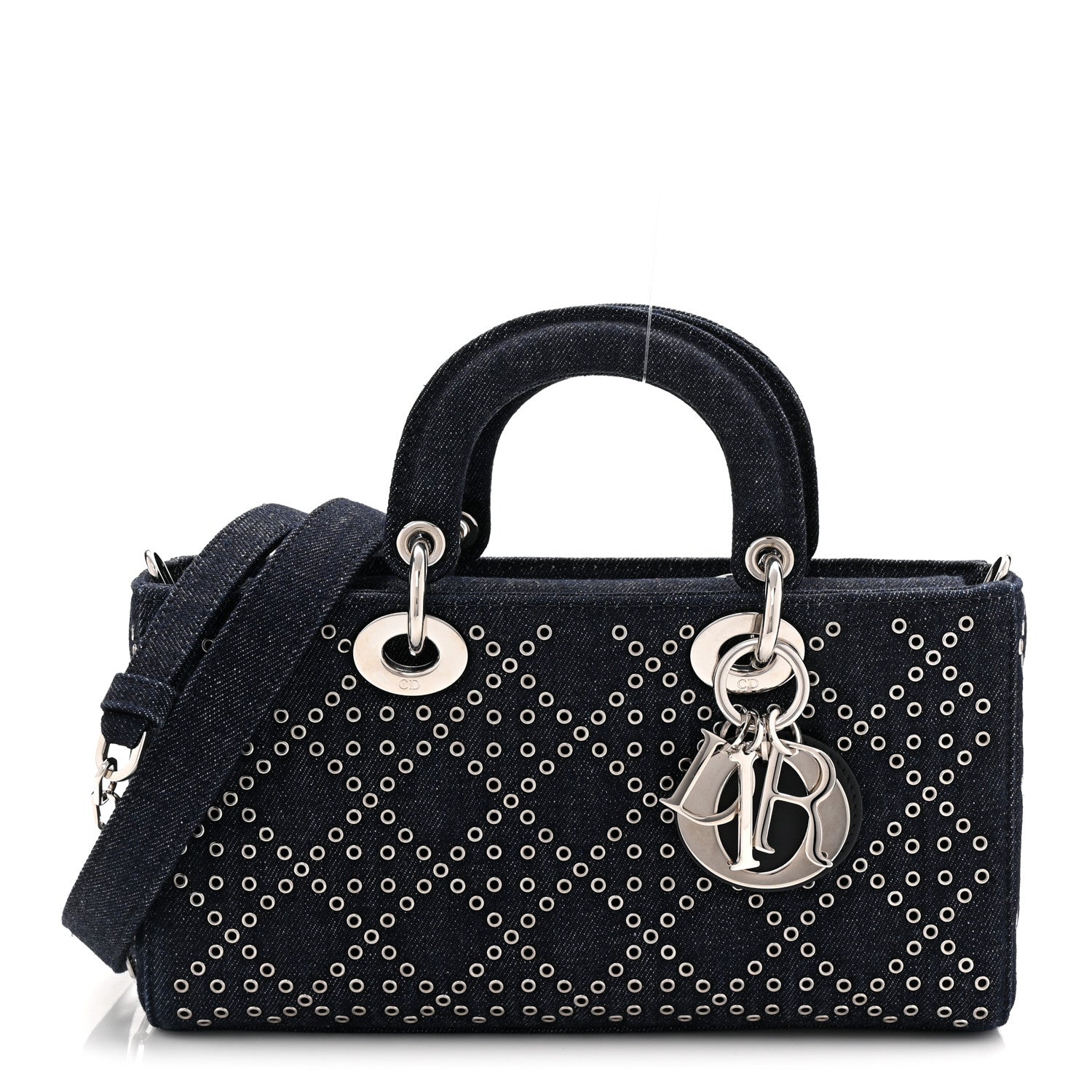 Christian Dior Denim Eyelet Lady D-Joy Blue 1 of 10