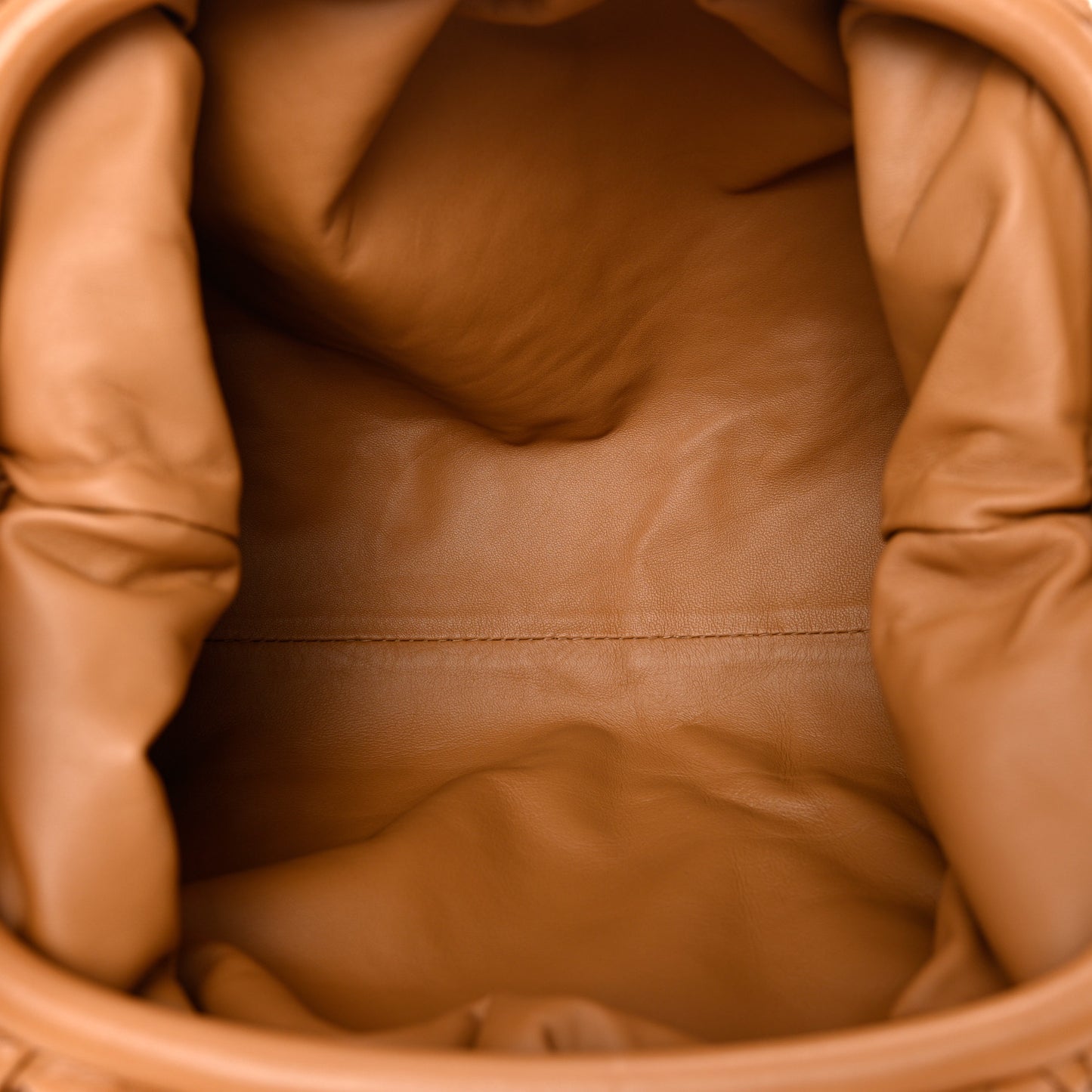 Nappa Maxi Intrecciato The Pouch Oversized Clutch Caramel
