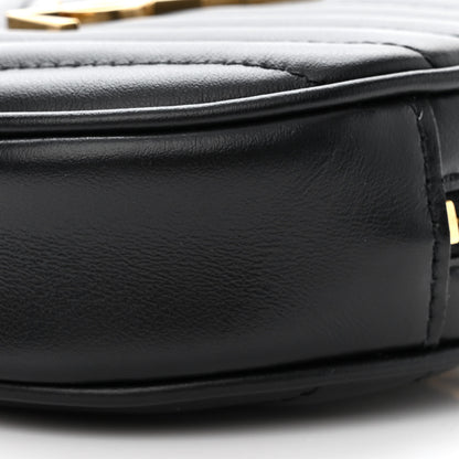 Saint Laurent Calfskin Matelasse Chevron Quilted Baby Round Vinyle Belt Bag Black 10 of 10