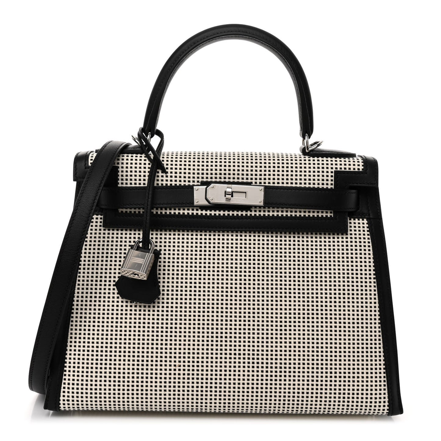 Toile Quadrille Swift Kelly Sellier 28 Ecru White Black