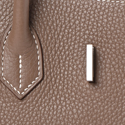 Hermes Taurillon Clemence Birkin 35 Etoupe 21 of 36