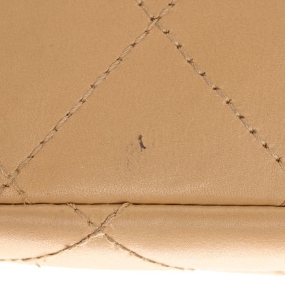 Chanel Lambskin Quilted Medium Single Flap Beige 13 of 15