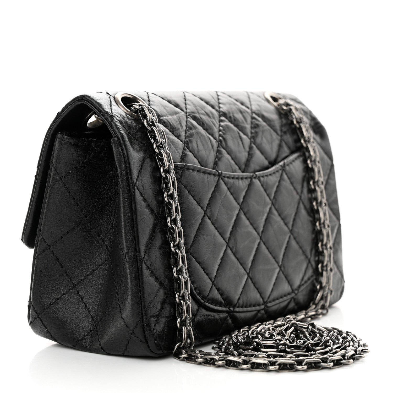 Chanel Aged Calfskin Quilted 2.55 Reissue Mini Flap Black 3 of 11