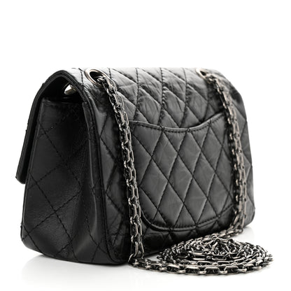 Chanel Aged Calfskin Quilted 2.55 Reissue Mini Flap Black 3 of 11