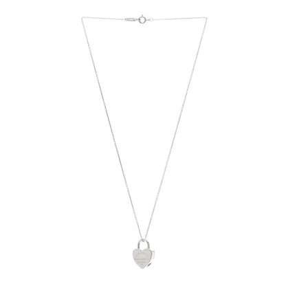 Tiffany Sterling Silver Return to Tiffany Heart Lock Pendant Necklace 3 of 4