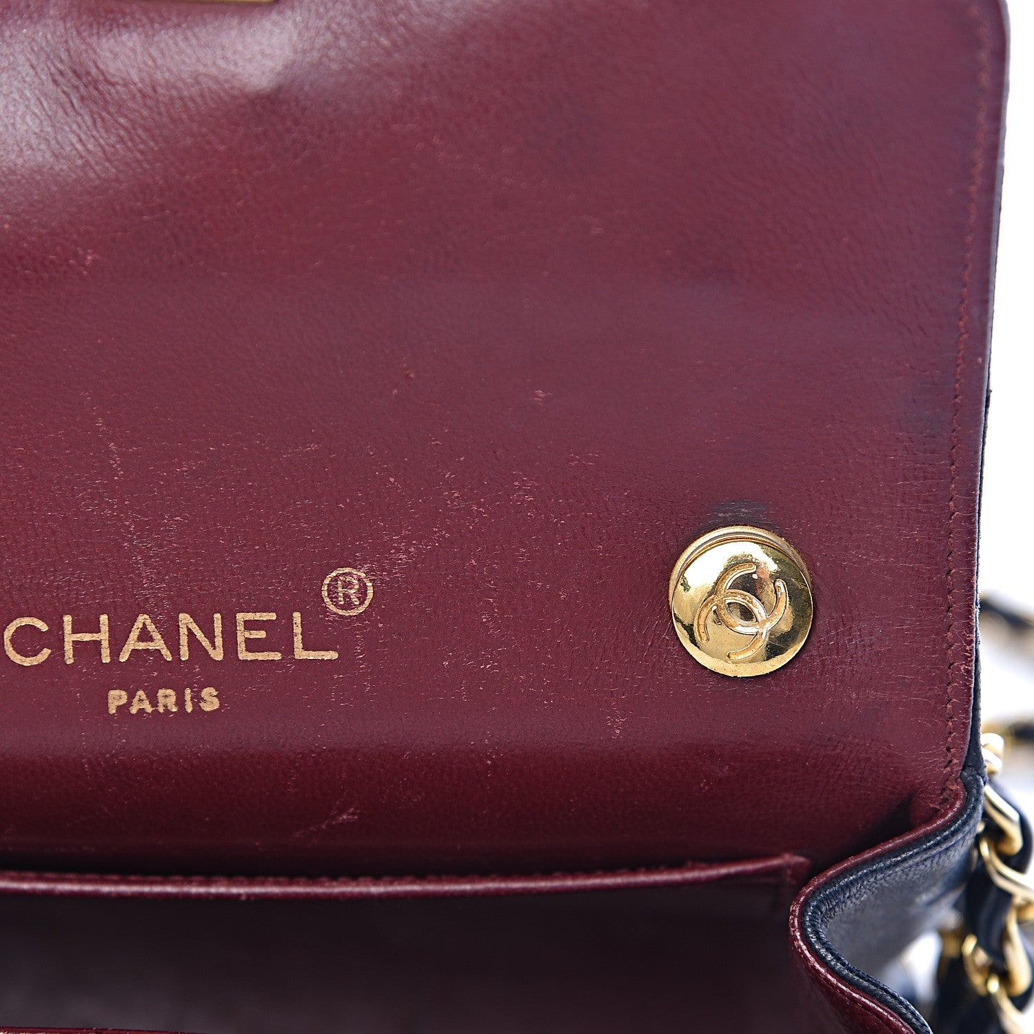 Chanel Lambskin Quilted Mini Flap Navy 9 of 12