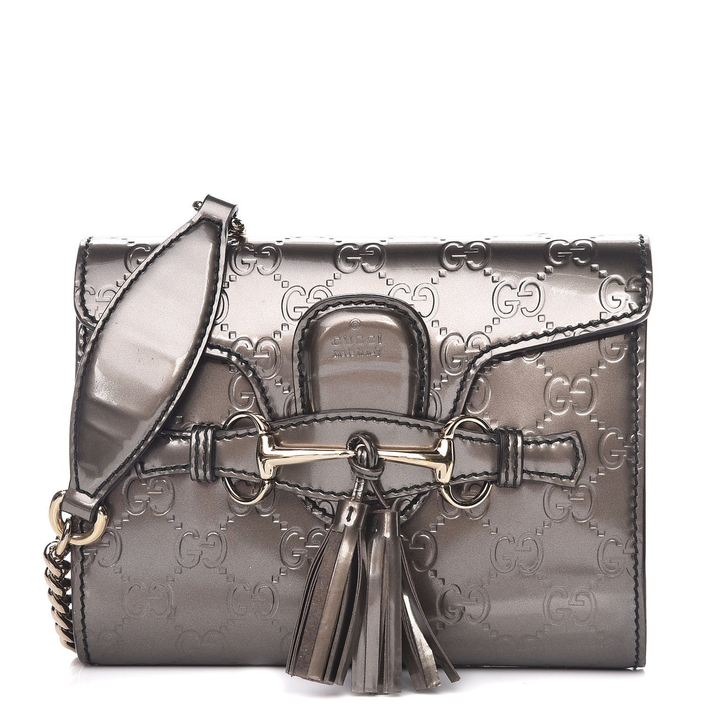 Shine Guccissima Mini Emily Chain Shoulder Bag Sasso