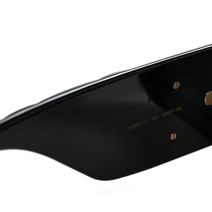 Gucci Acetate Rectangular Sunglasses GG0811S Black 5 of 9