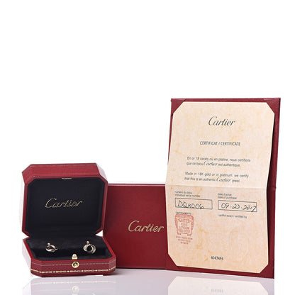 Cartier 18K Pink Yellow White Gold Diamond Trinity Drop Earrings 5 of 5