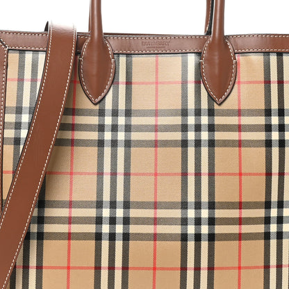 Burberry Vintage Check Calfskin Kane Tote Bag Beige Brown 7 of 9