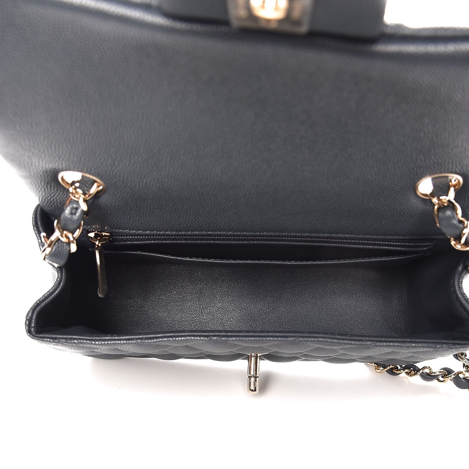 Chanel Caviar Quilted Mini Rectangular Flap Dark Grey 5 of 8