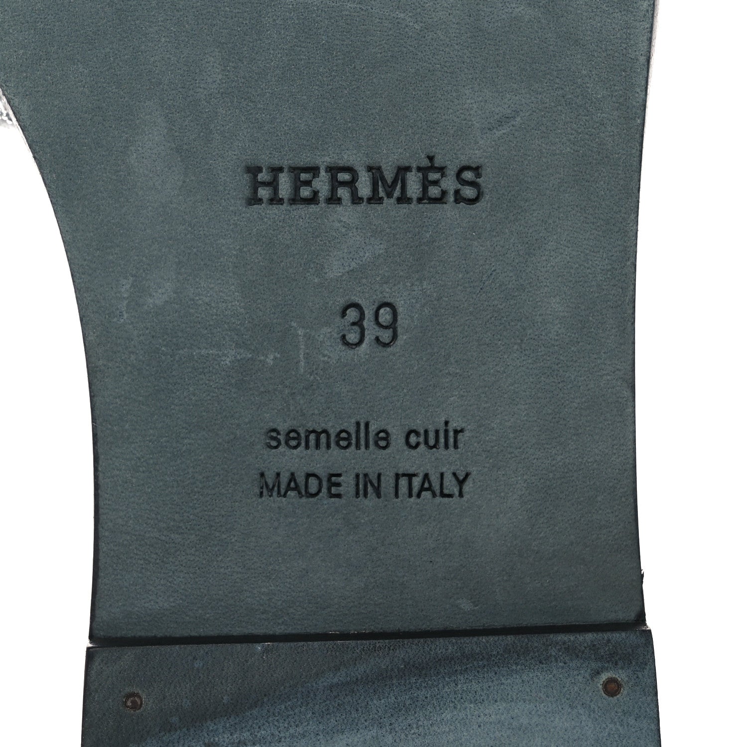 Hermes Velvet Goatskin Crystal Beads Oran Sandals 39 Gris Argente 6 of 11