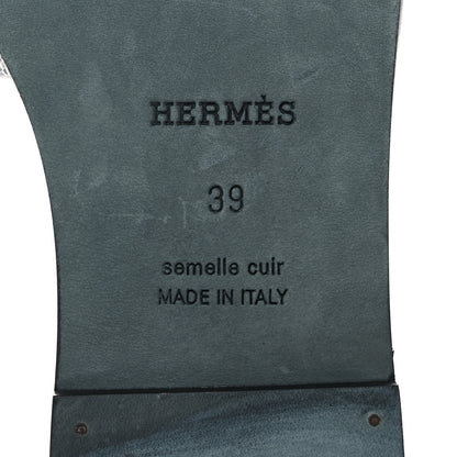 Hermes Velvet Goatskin Crystal Beads Oran Sandals 39 Gris Argente 6 of 11