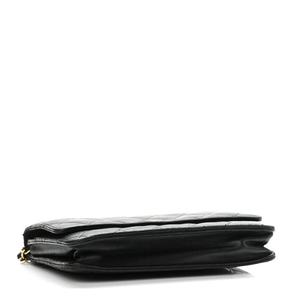 Chanel Lambskin Quilted Wallet On Chain WOC Black 4 of 14