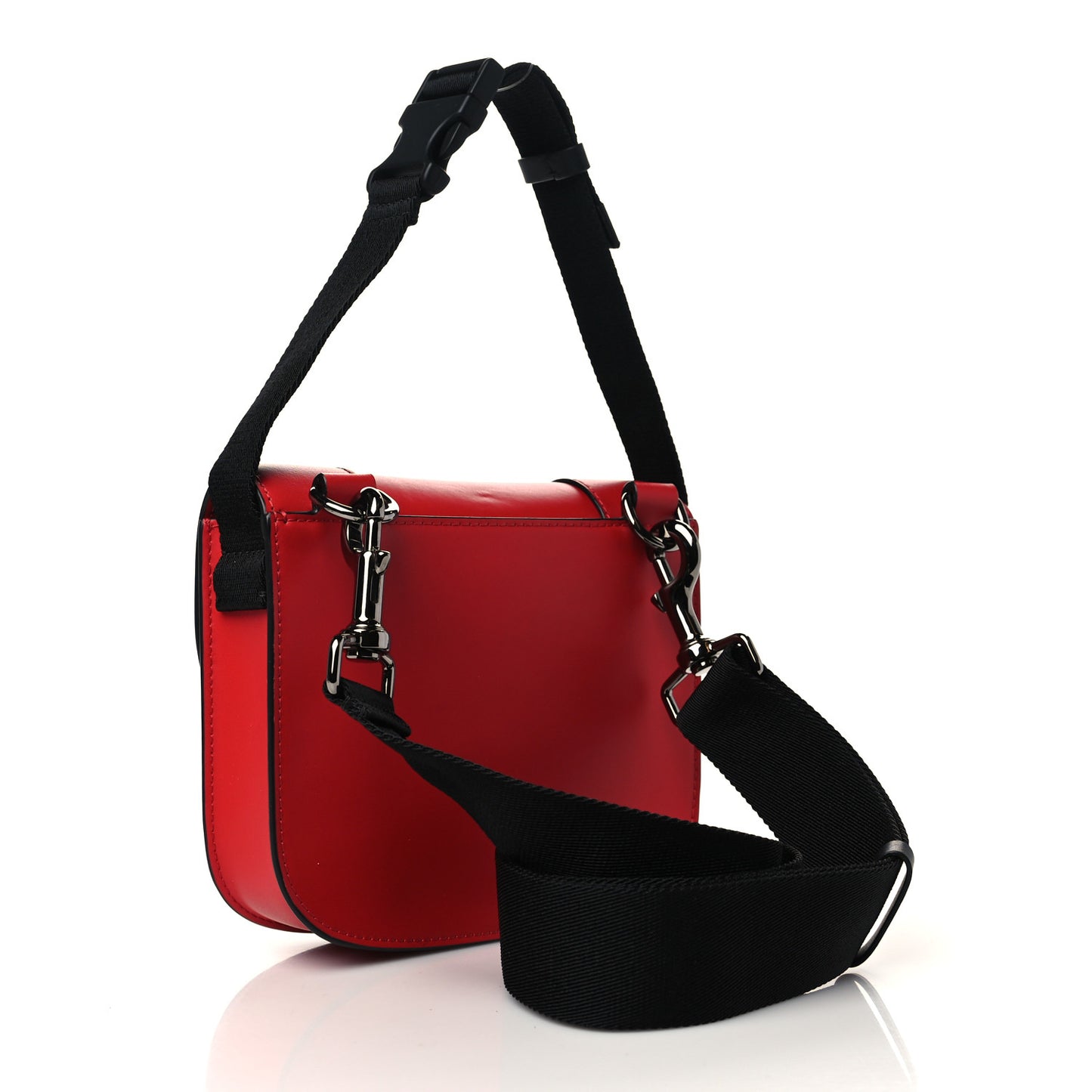 Smooth Calfskin Small Supervee Crossbody Bag Rouge Pur